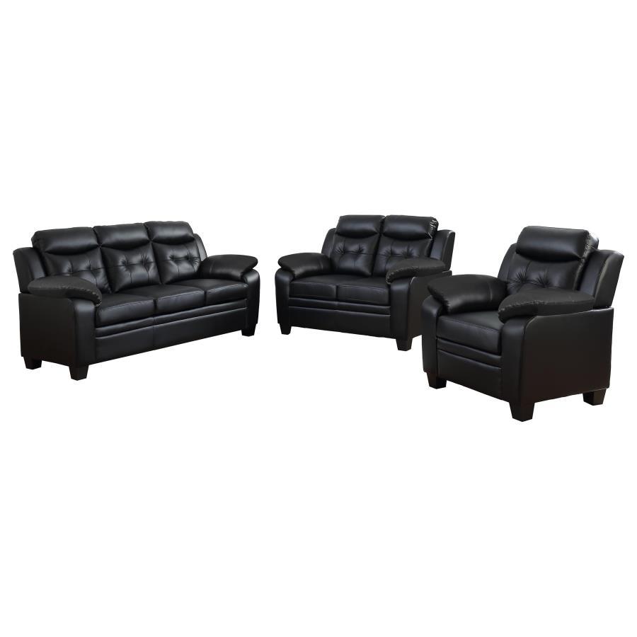 Finley - Upholstered Padded Arm Tufted Sofa Set