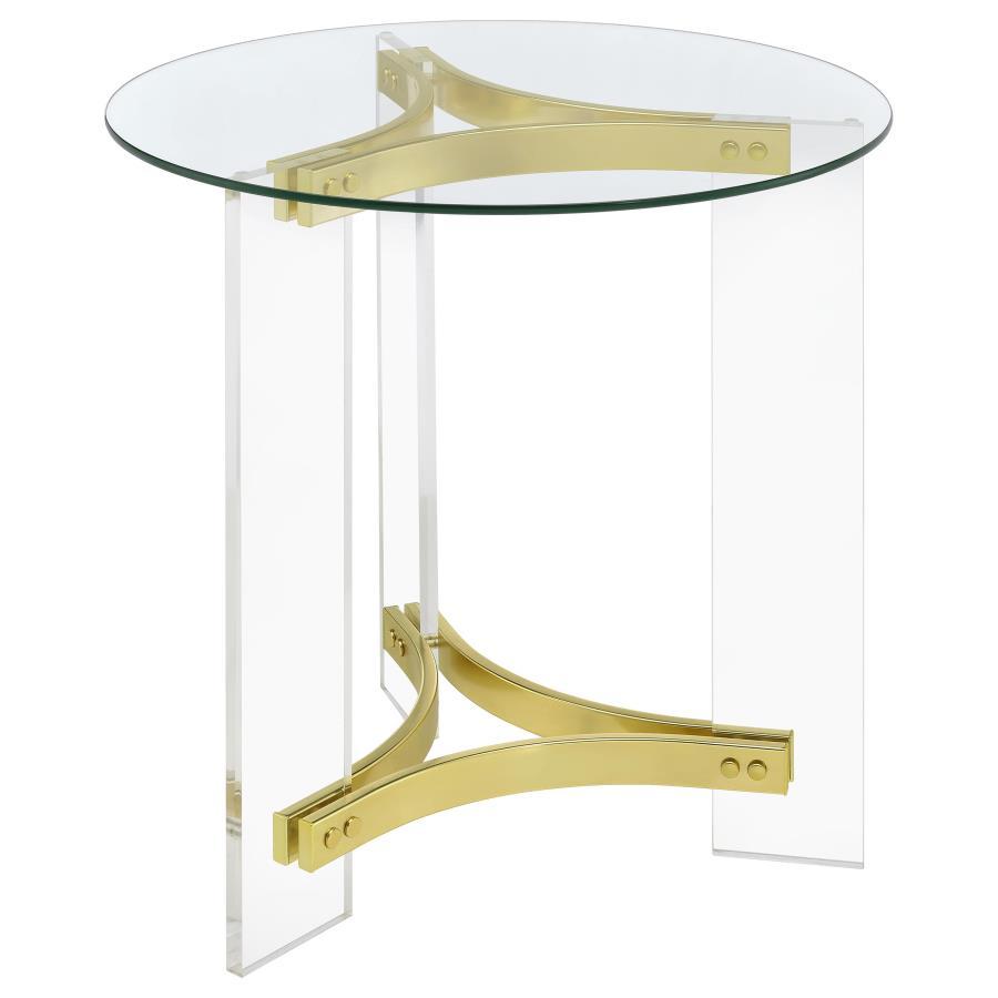 Janessa - Acrylic Coffee And End Table Set