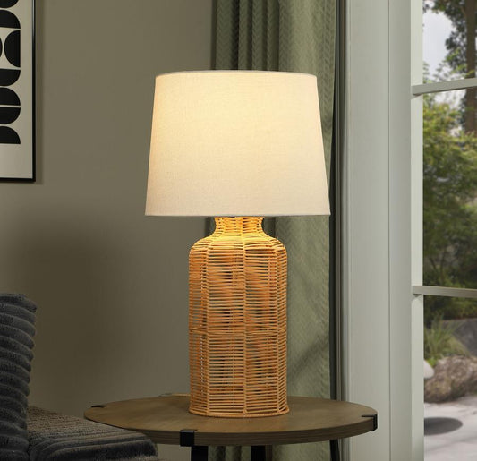 Nairobi - Empire Shade Handwoven Rattan Table Lamp - Natural