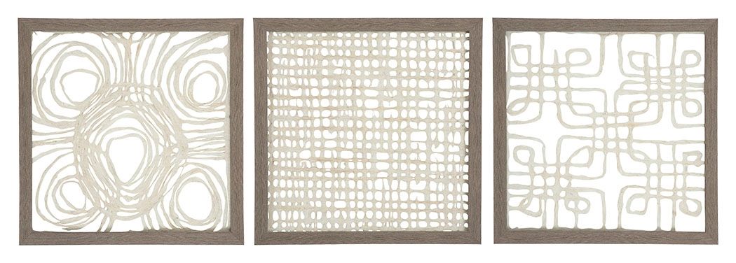 Odella - Wall Decor Set (Set of 3) - Cream / Taupe