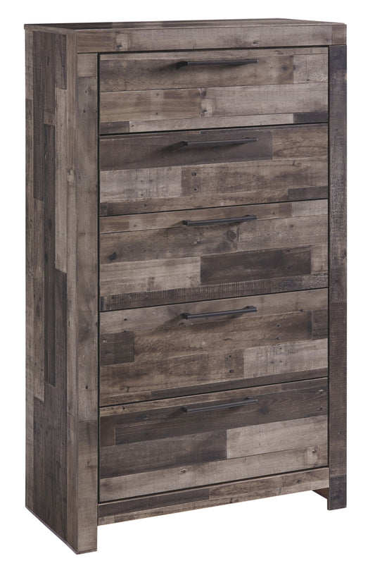 Derekson - Five Drawer Chest - Multi Gray