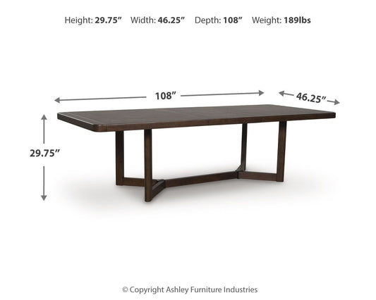 Dilenno - Rectangular Dining Room Extension Table - Dark Brown