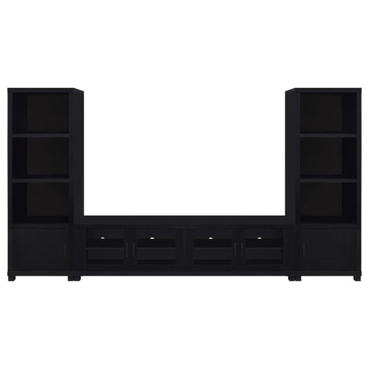 Jupiter - 3 Piece Entertainment Center TV Stand - Black