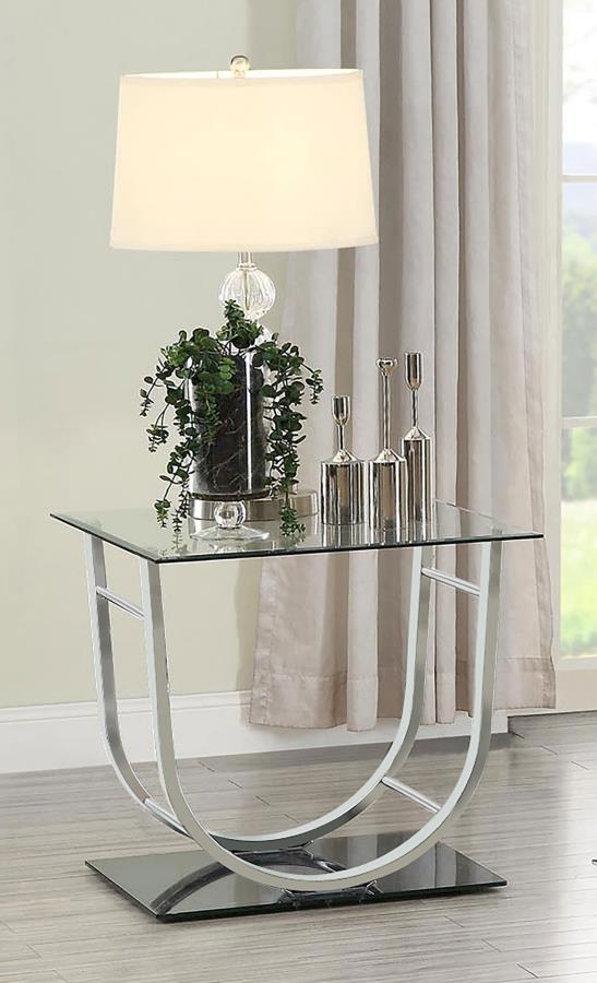 Danville - Rectangular U-Shaped Glass Top Table