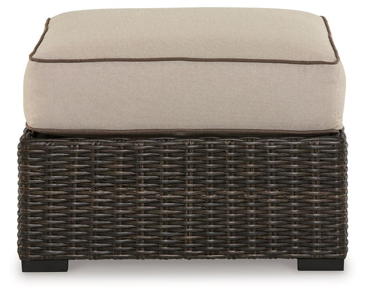Coastline Bay - Ottoman With Cushion - Brown