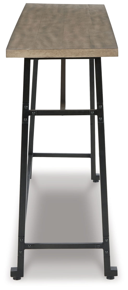 Lesterton - Long Counter Table - Light Brown / Black