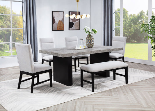 Sebastian - Dining Table - Black / Gray