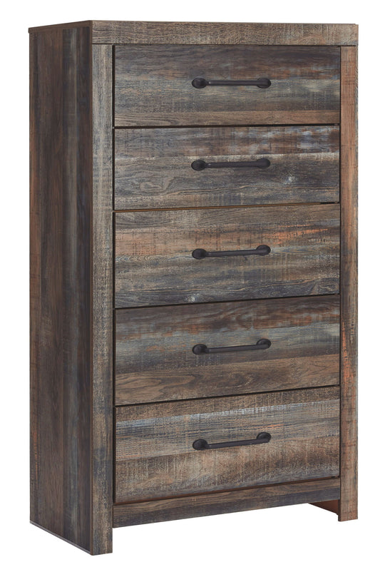 Drystan - Five Drawer Chest - Brown / Beige