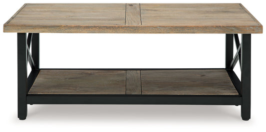 Bristenfort - Rectangular Cocktail Table - Brown / Black