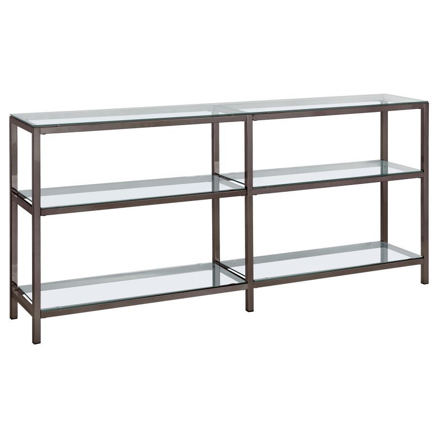 Kate - Console Bookcases - Black Nickel