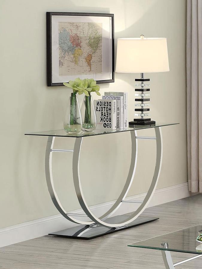 Danville - Rectangular U-Shaped Glass Top Table