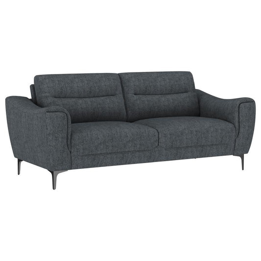 Nolan - Upholstered Sloped Track Arm Sofa - Charcoal