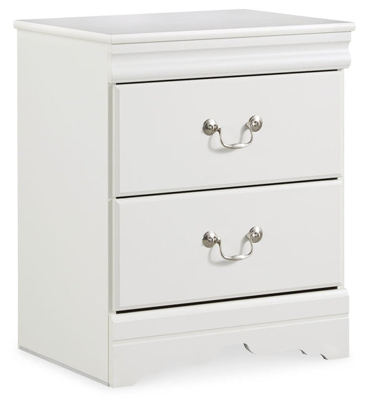 Anarasia - Two Drawer Night Stand - White