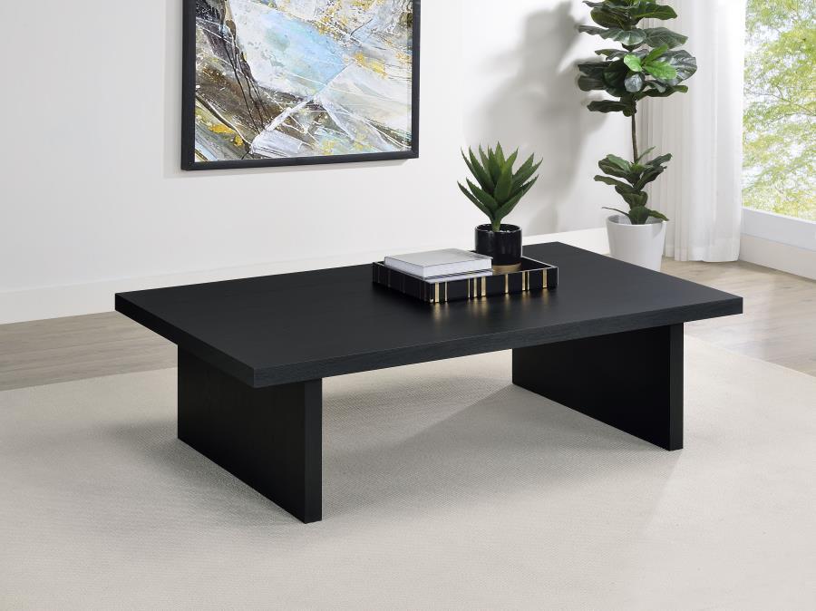 Max - Rectangular Engineered Laminate Coffee Table - Black