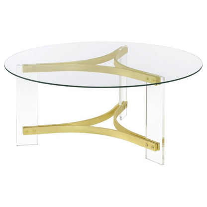 Janessa - Round Glass Top Acrylic Leg Table