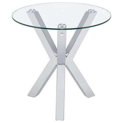 Kenzie - Round Tempered Glass Top Table