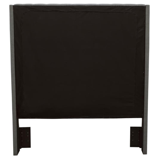 Camille - Upholstered Eastern King Panel Headboard - Gray