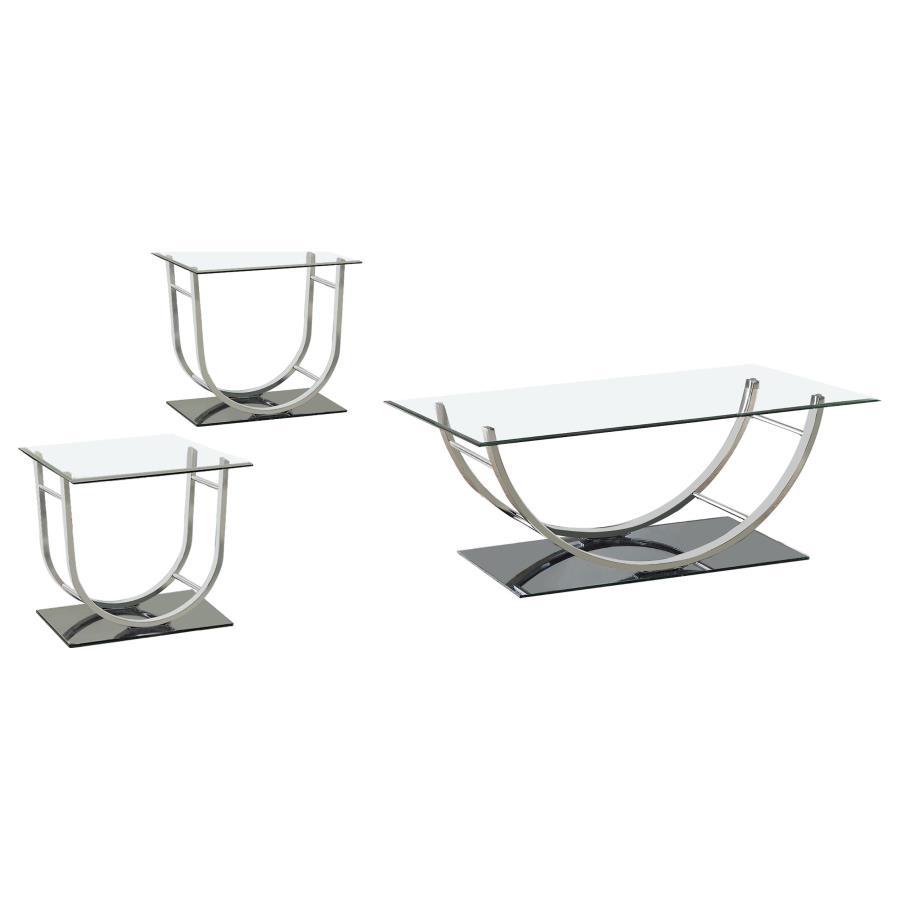 Danville - Glass Top Coffee Table Set