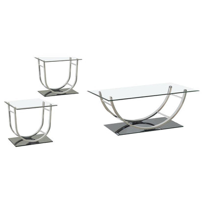 Danville - Glass Top Coffee Table Set