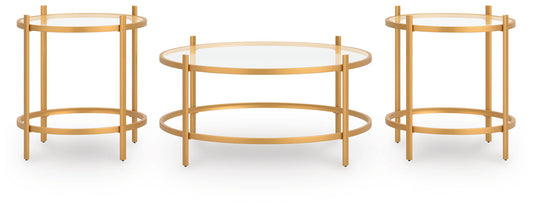 Pearlox - Gold - Occasional Table Set (Set of 3)