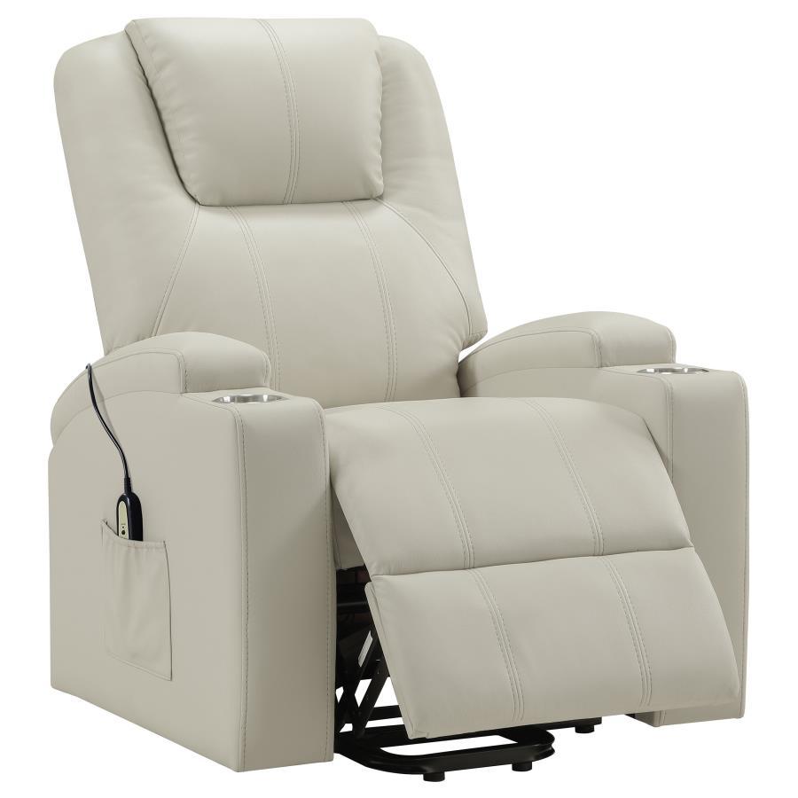 Armstrong - Upholstered Power Lift Massage Recliner