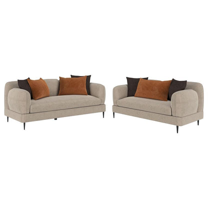 Jade - 2 Piece Chenille Upholstered Sofa Set