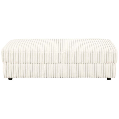 Emberson - Upholstered Rectangular Storage Ottoman - Ivory