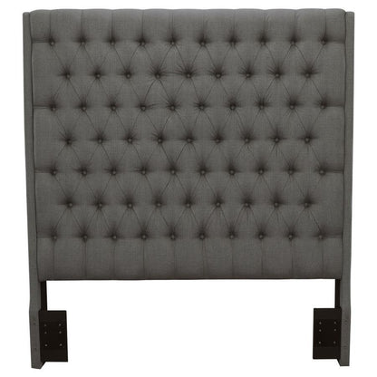 Camille - Upholstered Eastern King Panel Headboard - Gray