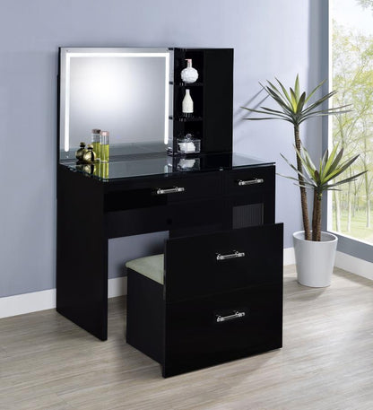 Flora - 2-Drawer Vanity Set With LED Mirror