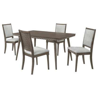 Onslow - 5 Piece Rectangular Dining Set - Dark Brown