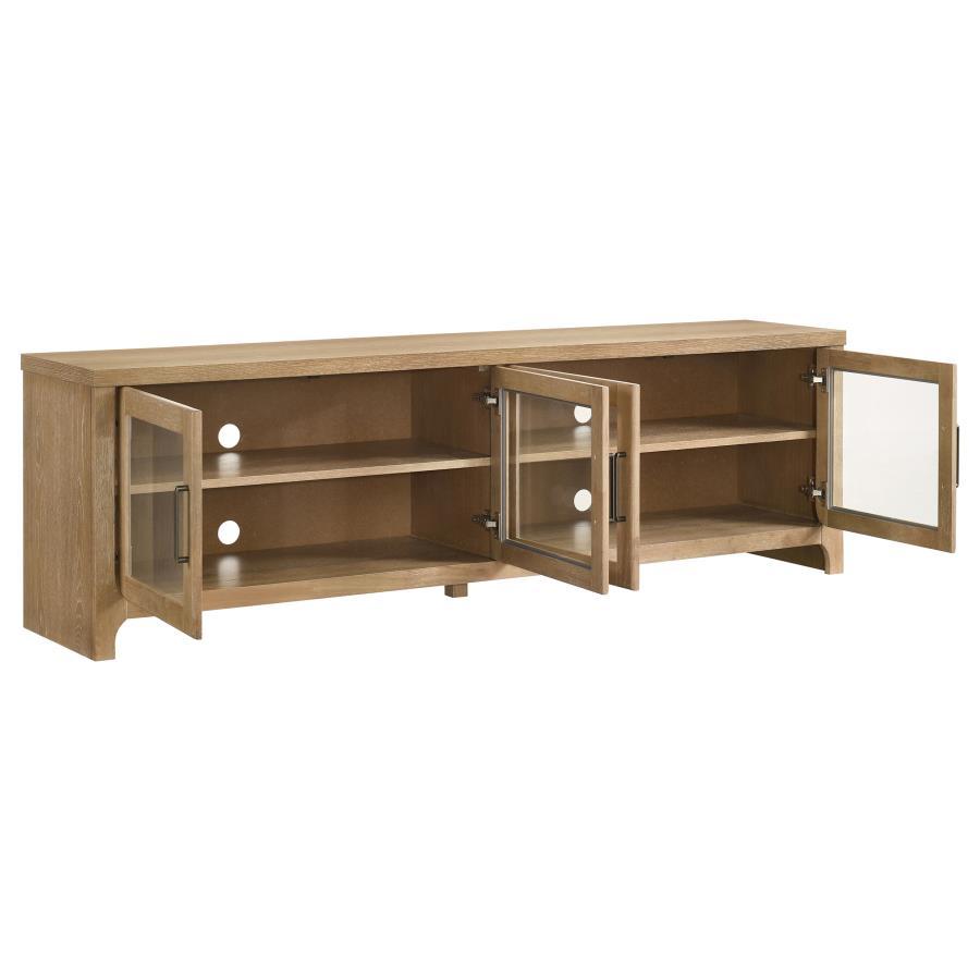 Brenham - 79" 4-Door TV Stand Media Console - Washed Oak