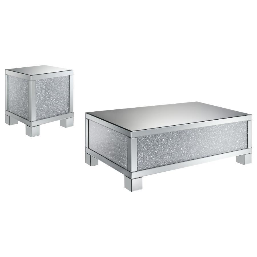 Gillian - Mirrored Coffee Table Set