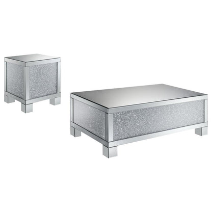 Gillian - Mirrored Coffee Table Set