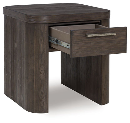 Neo - Square End Table - Rich Brown