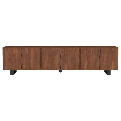 Trask - Wood TV Stand Media Console - Mango Brown