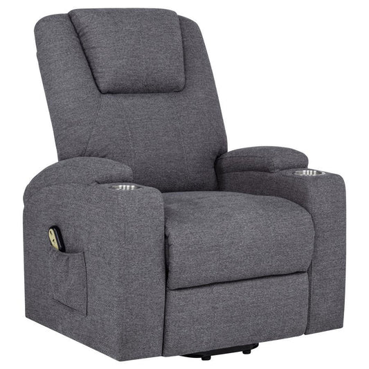 Louie - Chenille Upholstered Power Lift Massage Chair