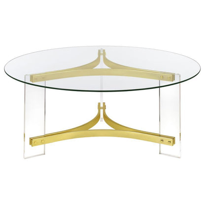 Janessa - Round Glass Top Acrylic Leg Table