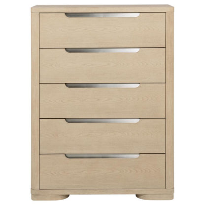 Ladera - 5-Drawer Bedroom Chest Of Drawers - Light Elm