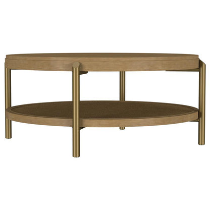 Arini - Round Coffee Table With Storage Shelf