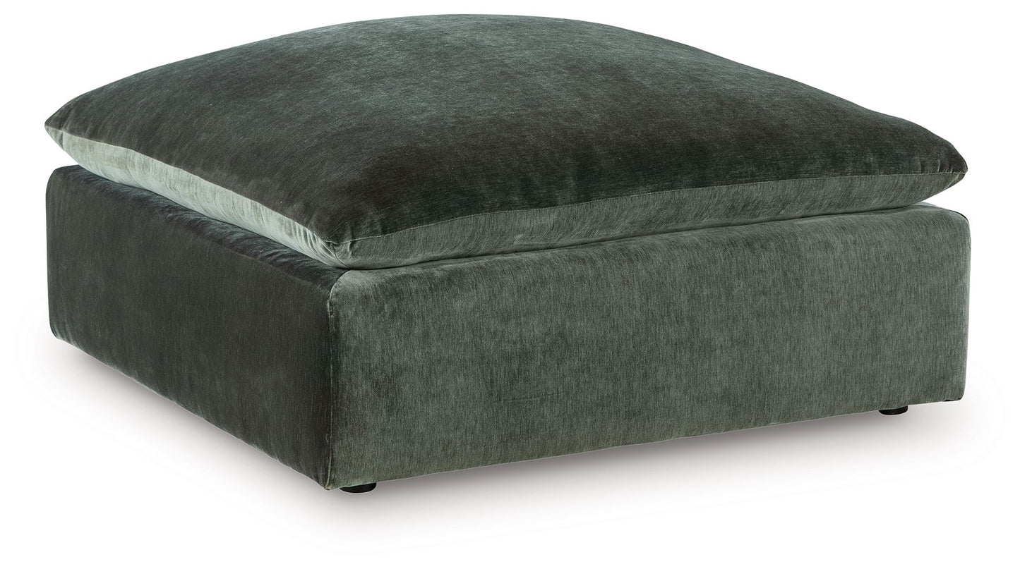 Carriage View - Oversized Accent Ottoman - Jade