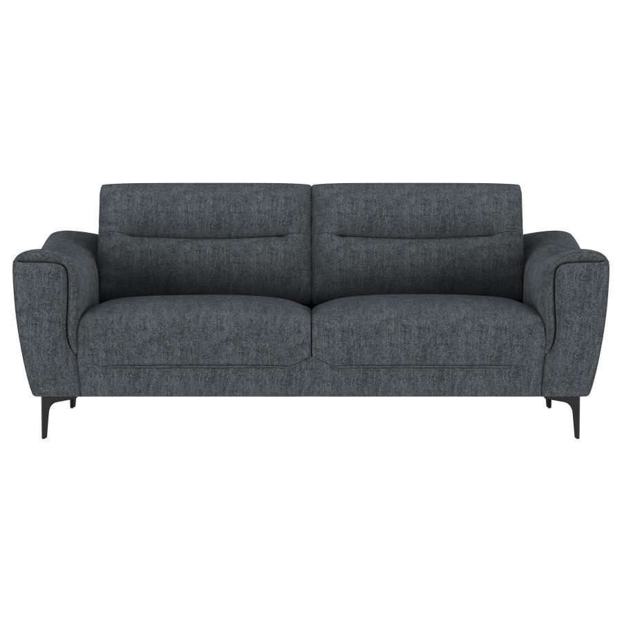 Nolan - 2 Piece Upholstered Sofa Set - Charcoal
