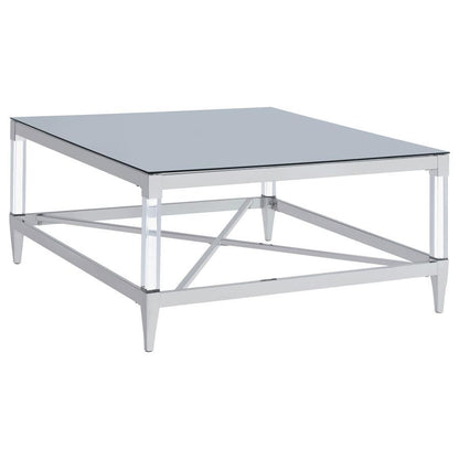 Lindley - Square Tempered Mirror Acrylic Table