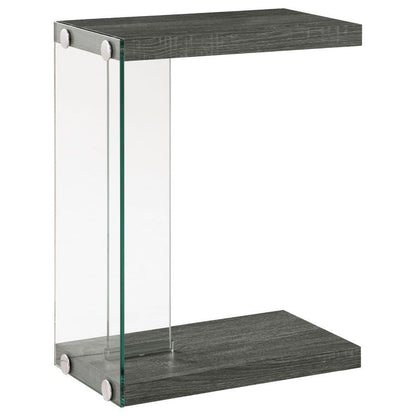 Colby - Engineered Wood C-Shaped Side Table - Weathered Gray