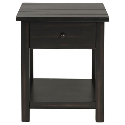 Payne - 1 Drawers Wood End Table with Shelf
