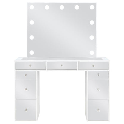 Regina - Makeup Vanity Table Set With Lighting - White