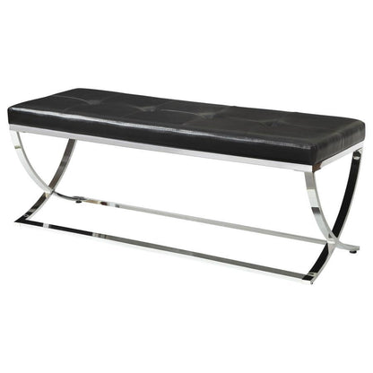 Walton - Leatherette Upholstered Tufted Accent Bench