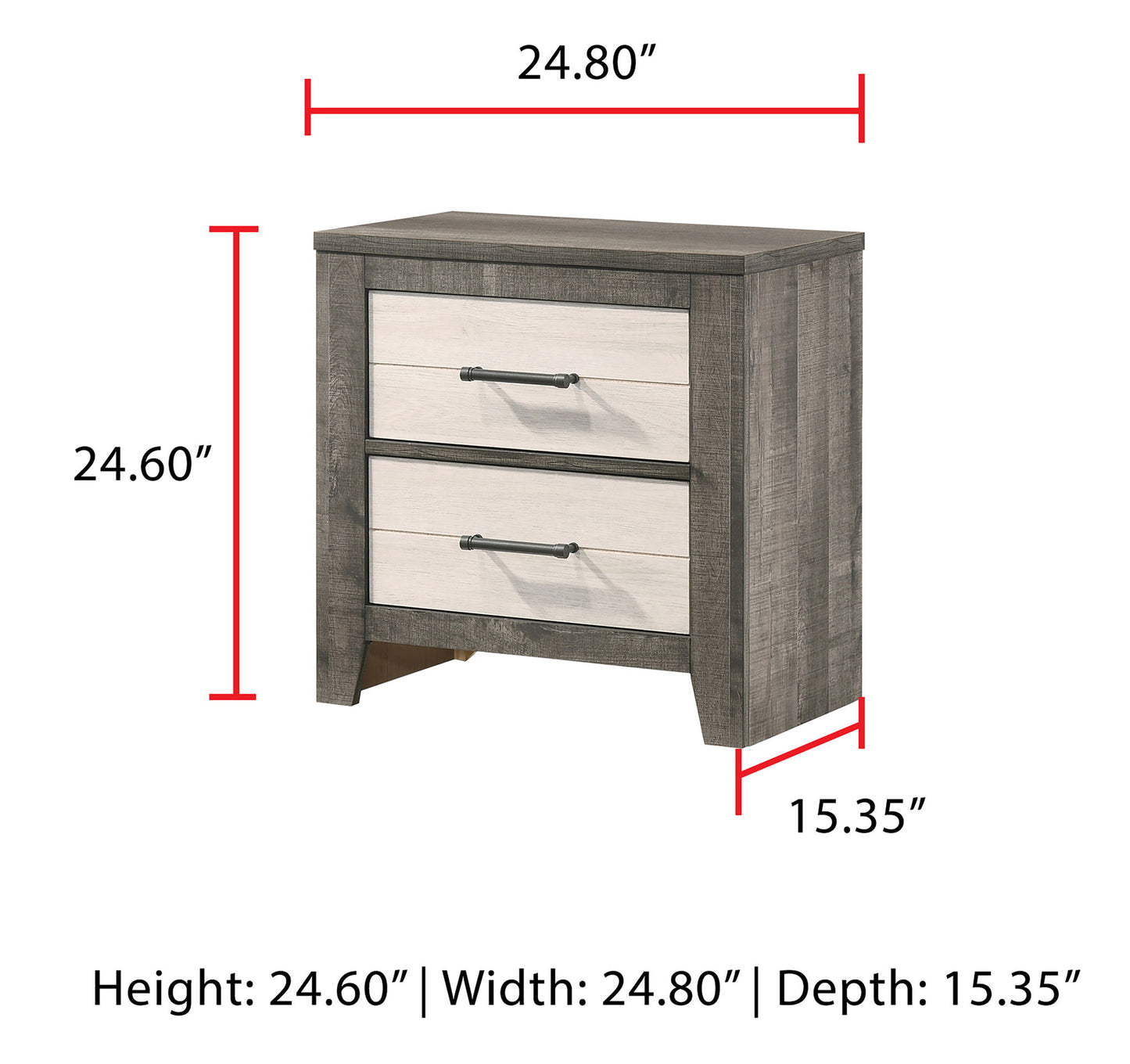 Rhett - Nightstand - Chalk / Gray