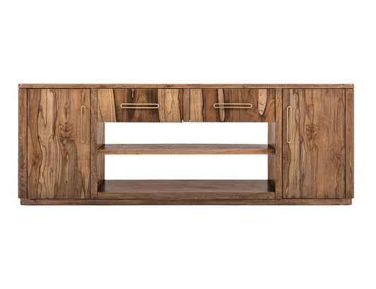 Balam - 80" TV Stand For Fire Place - Light Brown