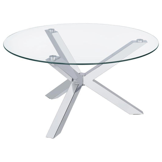Kenzie - Round Tempered Glass Top Table
