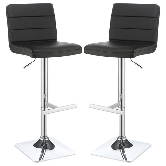 Bianca - Square Upholstered Adjustable Bar Stools (Set of 2)